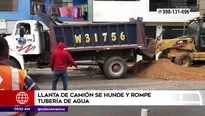 Camión en SJL. América Noticias