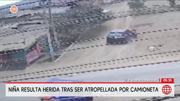 Camioneta atropella a una niña de 8 años en Ventanilla. Foto: América Noticias Camioneta atropella a una niña de 8 años en Ventanilla. Foto: América Noticias