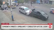 Camioneta embiste a mujer y conductor huye en Santa Anita