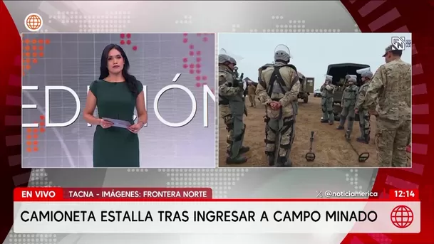 Camioneta estalló tras ingresar a campo minado en frontera Perú y Chile. Foto: América Noticias