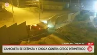 Camioneta se despista y choca en Los Jardines de Ventanilla