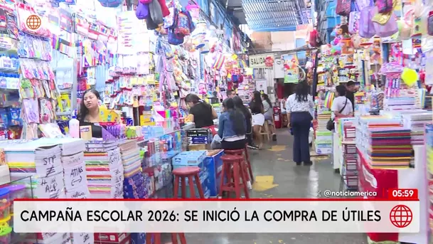 Campaña escolar 2026: Inició la compra de útiles. Foto: América Noticias