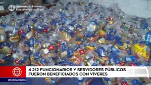 Funcionarios del Estado recibieron víveres.