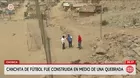 Canchita de fútbol fue construida en quebrada de Chosica