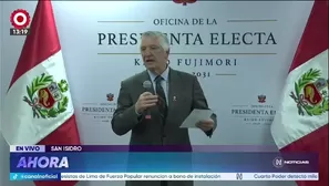 El canciller Carlos Pareja informó que sostuvo una reunión con la presidenta electa, Keiko Fujimori, para felicitarla por su elección y presentarle los detalles del programa oficial de las actividades previstas por la transferencia de mando./ Video: Canal N