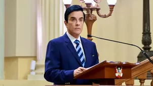 El canciller Carlos Espá informó al Senado sobre la incorporación del Perú al "Escudo de las Américas". Precisó que no se trata de un tratado vinculante, sino de un acuerdo para combatir el crimen organizado. Foto: Congreso. Video: Canal N