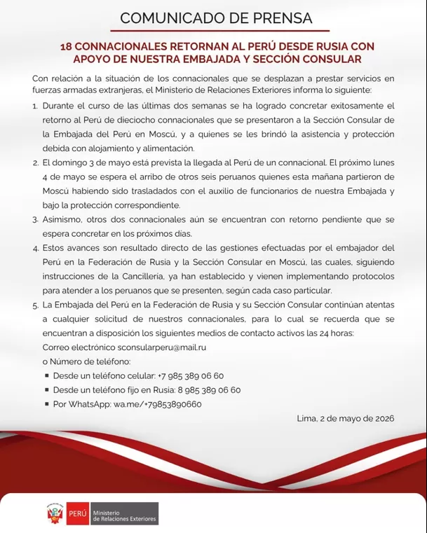 X: @CancilleriaPeru