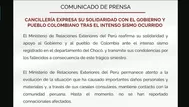 ¿Qué acciones desplegó Cancillería tras el sismo en Colombia?