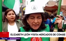 Candidata Elizabeth León visitó mercado de Comas - Noticias de tía maría