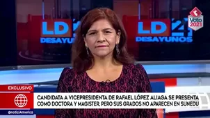 Neldy Mendoza es parte de la fórmula presidencial del conservador Rafael López Aliaga del partido Renovación Popular