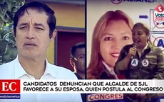 Candidatos denuncian que alcalde de SJL favorece a esposa que postula al Congreso - Noticias de paolo-hurtado