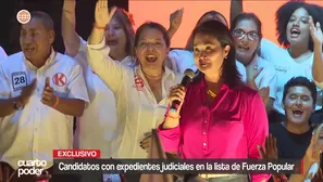 Candidatos con expedientes judiciales en la lista de Fuerza Popular. Foto y video: Cuarto Poder