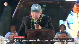 Propuestas de los candidatos incluyen un comando nacional contra el crimen, megapenales y reforma policial. Video: Cuarto Poder