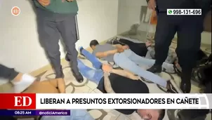 Liberan a presuntos extorsionadores en Cañete - Foto y video: América Noticias 