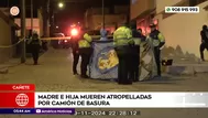 Cañete: Madre e hija mueren atropelladas por camión de basura