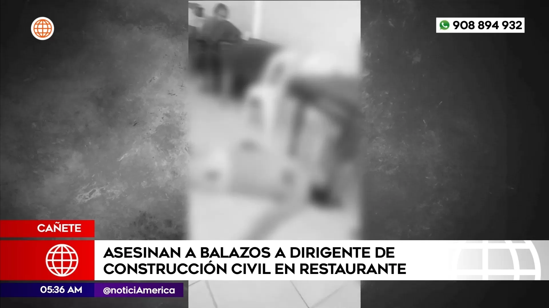 Asesinato en restaurante de Cañete. Foto: América Noticias