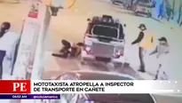 Inspector de transporte fue atropellado por mototaxista. Foto: América Noticias