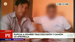 Atropello en Cañete. Foto y video: América Noticias