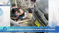 Cañete: Padre de familia y estudiante mueren atropellados
