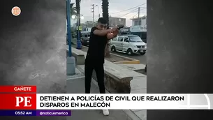 Policías de civil realizaron disparos en Cañete. Foto y video: América Noticias