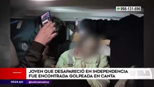 Hallan a joven desaparecida en Canta. Foto y video: América Noticias