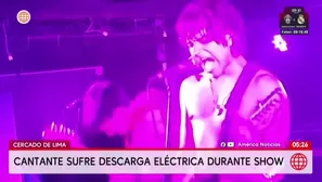 Cantante sufre descarga eléctrica durante concierto en el Cercado de Lima. Foto y video: América Noticias