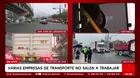 SJL: Sin transporte pese a vías liberadas tras paro suspendido
