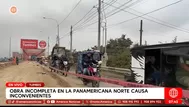 Caos en Tumbes por obra inconclusa en la Panamericana Norte