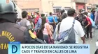  Caos y tráfico en calles de Lima a pocos días de la Navidad