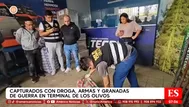 Capturados con droga, armas y granadas de guerra en terminal