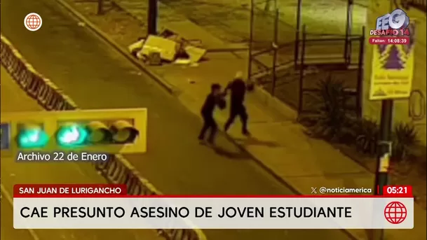 Capturan al presunto asesino de joven en San Juan de Lurigancho. Foto: América Noticias
