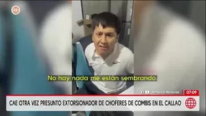PNP señala que el detenido integraría la banda criminal “Las Gárgolas del Callao” y estaría vinculado a cobros de cupos a transportistas./ Video: América Noticias