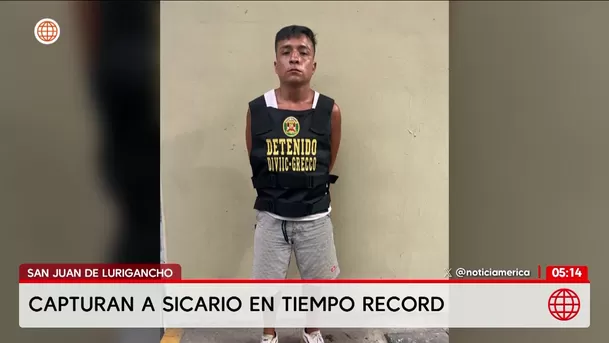 Capturan a alias Chuky tras asesinato en San Juan de Lurigancho. Foto: América Noticias