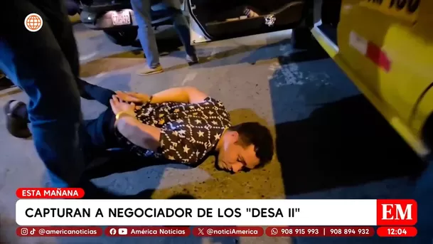 Capturan a alias Maykel, presunto negociador de banda Los DESA II. Foto: América Noticias Capturan a alias Maykel, presunto negociador de banda Los DESA II. Foto: América Noticias