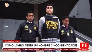 Cercado de Lima: Capturan a alias El Mil Nombres con cinco identidades. Foto y video: América Noticias
