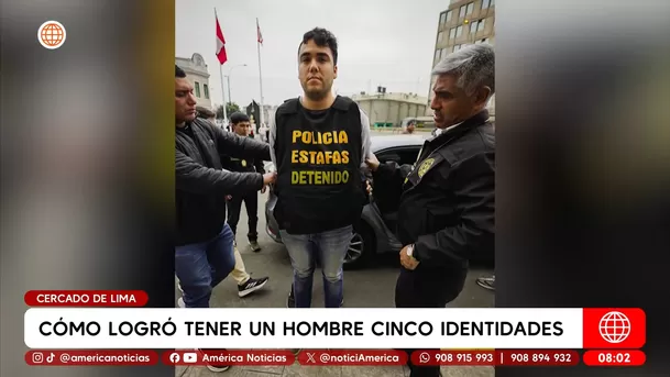 Cercado de Lima: Capturan a alias El Mil Nombres con cinco identidades. Foto: América Noticias
