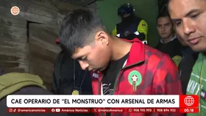 Capturan a alias Piraña, operario de El Monstruo, con arsenal en Carabayllo. Foto y video: América Noticias
