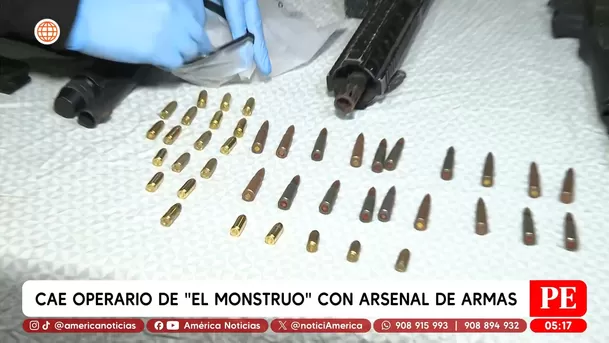 Capturan a alias Piraña, operario de El Monstruo, con arsenal en Carabayllo. Foto: América Noticias