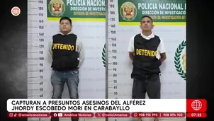 Caen presuntos asesinos del alférez Jhordy Escobedo en Lima. Foto y video: América TV