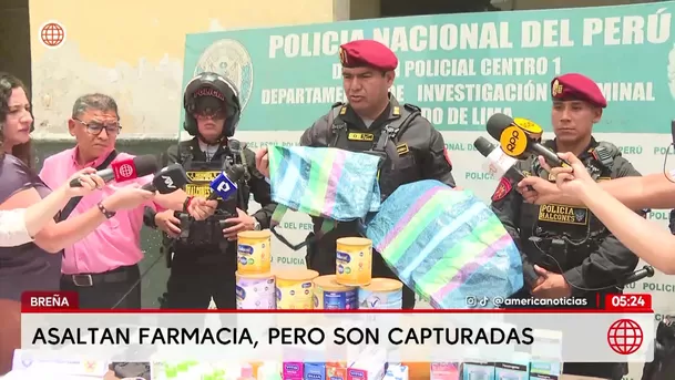 Capturan a banda que asaltó farmacia y huyó en mototaxi hacia el Cercado de Lima. Foto: América Noticias