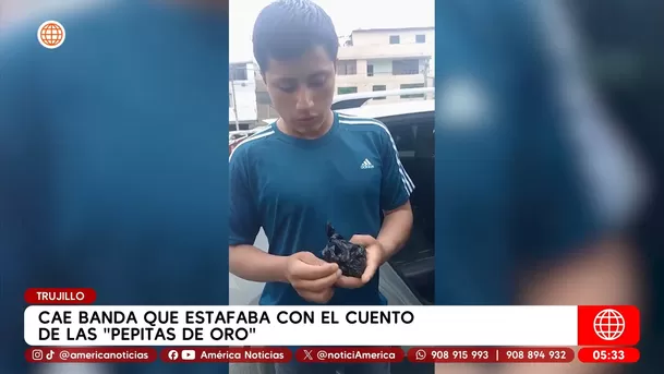 Cae banda que estafaba con el cuento de las pepitas de oro en Trujillo. Foto: América Noticias
