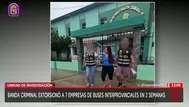 Capturan a banda que extorsionó a siete empresas de buses interprovinciales en solo dos semanas