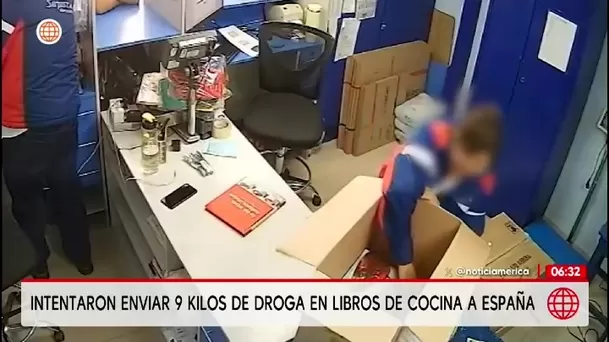 Droga en libros de cocina: capturan a banda que intentó enviarla a España/ América Noticias