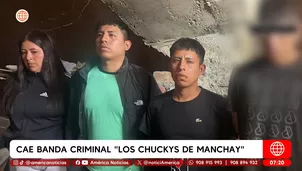Los Chuckys de Manchay fueron capturados por la Policía Nacional. Foto y video: América Noticias