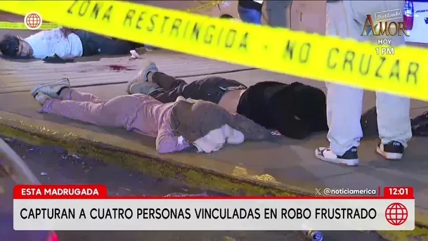 Capturan a cuatro sujetos tras balacera desde el Callao. Foto: América Noticias
