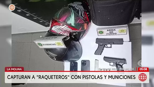 Capturan a delincuentes con armas en La Molina. Foto: América Noticias Capturan a delincuentes con armas en La Molina. Foto: América Noticias