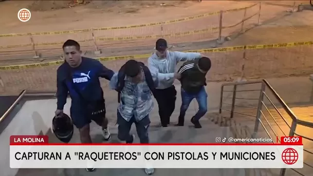 Capturan a delincuentes con armas en La Molina. Foto: América Noticias Capturan a delincuentes con armas en La Molina. Foto: América Noticias