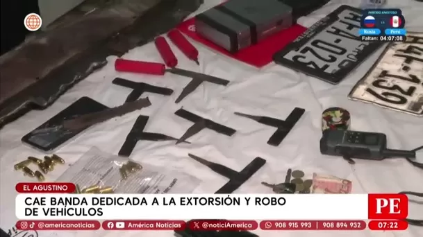 Caen dos presuntos extorsionadores armados en El Agustino/ América Noticias Caen dos presuntos extorsionadores armados en El Agustino/ América Noticias
