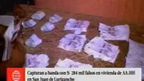 Dinero falso incautado. América Noticias