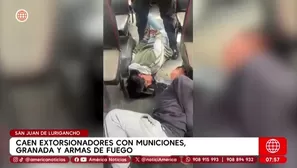 Extorsionadores detenidos con granada y nota en San Juan de Lurigancho. Foto y video : AN